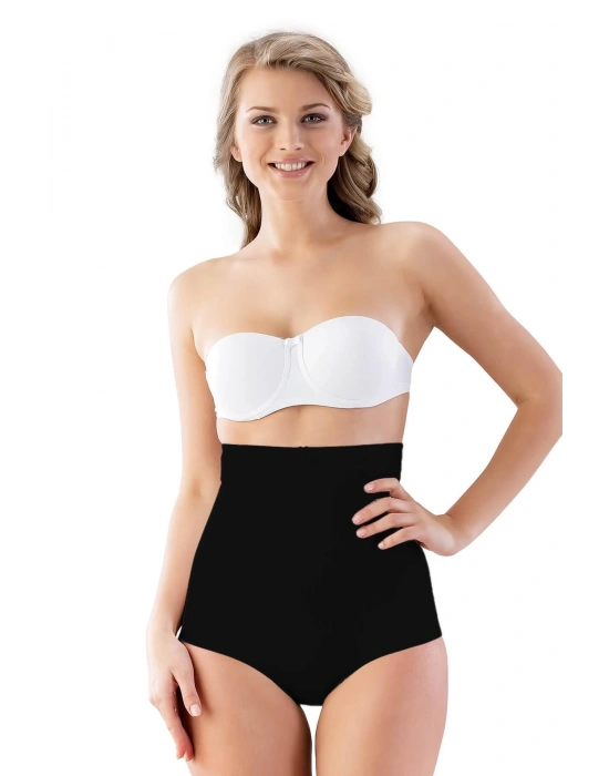 SİYAH MI Emay 2813 Yüksek Bel Slip Lazer Korse