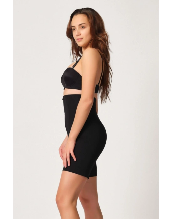 SİYAH MI Emay 2814 Double Yüksek Bel Boxer Lazer Korse