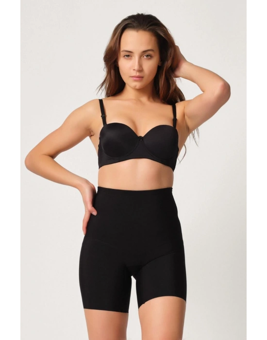 SİYAH MI Emay 2816 Yüksek Bel Boxer Lazer Korse