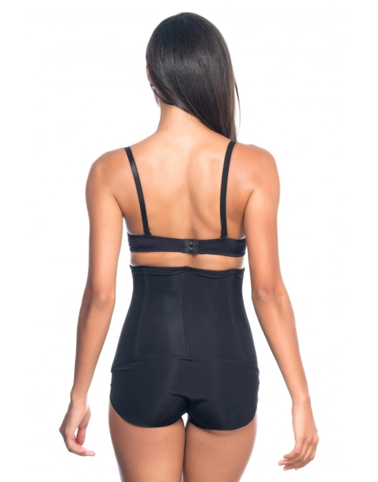 SİYAH MI Emay 2824 Yüksek Bel Balen Agraflı Slıp Lazer Korse