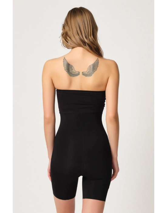 SİYAH MI Emay 2832 Yüksek Bel Balen Destekli Agraflı Lazer Korse