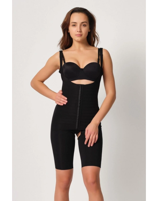 SİYAH MI Emay 2915 Agraflı Yelek Karyoka Destekli Boy Korse