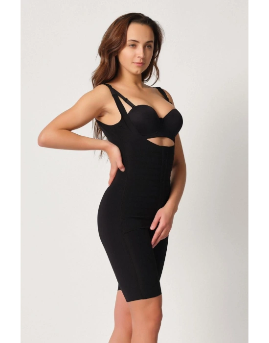 SİYAH MI Emay 2915 Agraflı Yelek Karyoka Destekli Boy Korse