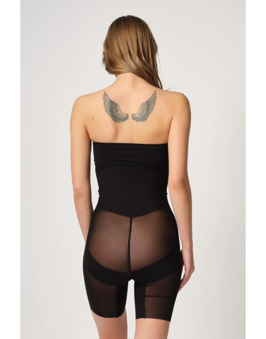 SİYAH MI Emay 2929 Double Tül Paçalı Lazer Korse