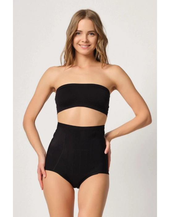 SİYAH MI Emay 2931 Karın Balen Destekli Slip Lazer Korse