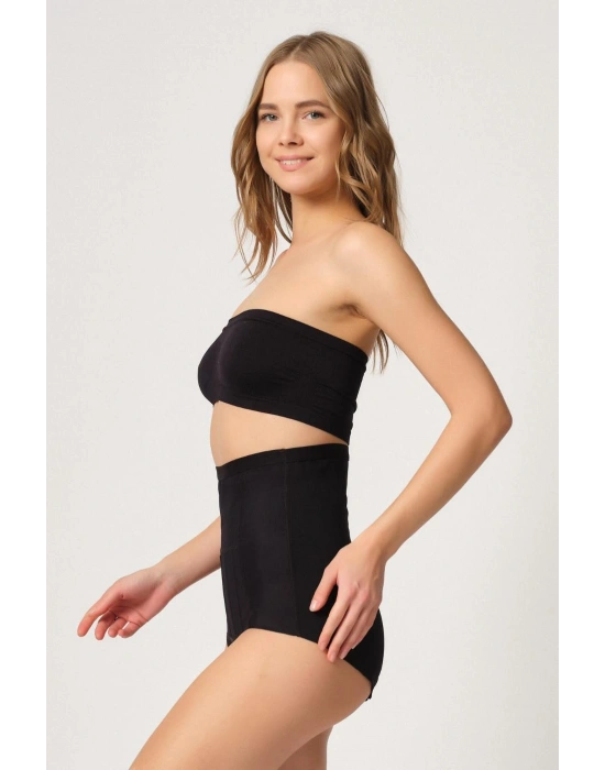 SİYAH MI Emay 2931 Karın Balen Destekli Slip Lazer Korse