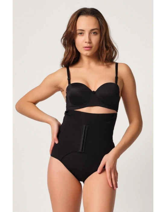 SİYAH MI Emay 2932 Double Karın Agraf Destekli Slip Lazer Korse