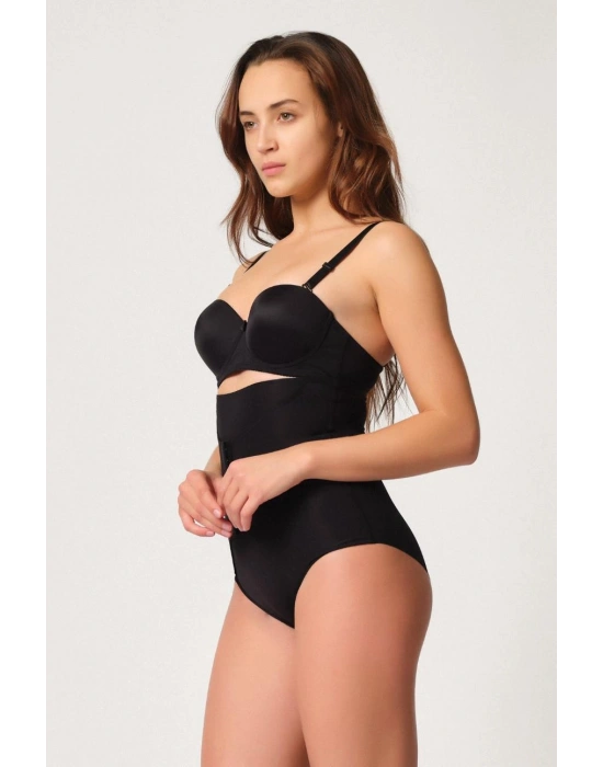 SİYAH MI Emay 2932 Double Karın Agraf Destekli Slip Lazer Korse