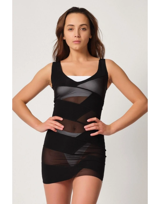 SİYAH MI Emay 2934 Toparlayıcı Elbise Lazer Korse