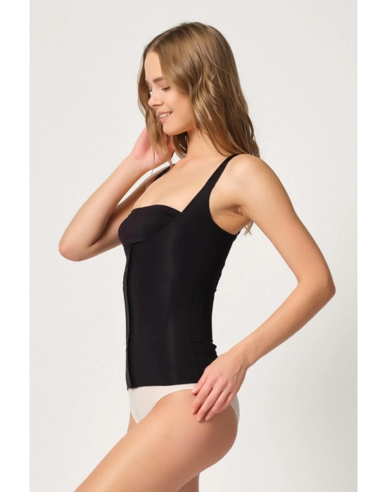 SİYAH MI Emay 2946 Göğüs Altı Balen Destekli Atlet Korse