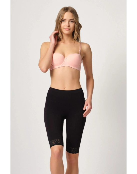 SİYAH MI Emay 3004 Soft Uzun Paça Dantel Boxer