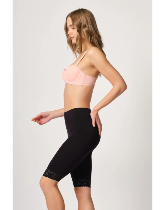 SİYAH MI Emay 3004 Soft Uzun Paça Dantel Boxer