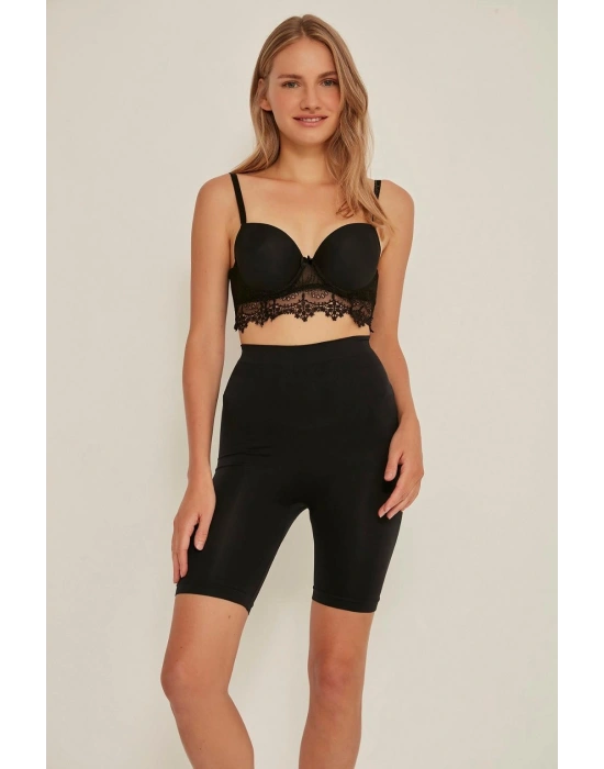 SİYAH MI Emay 3005 Soft Uzun Paçalı Boxer Korse