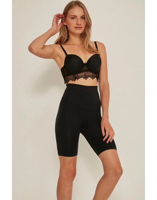 SİYAH MI Emay 3005 Soft Uzun Paçalı Boxer Korse