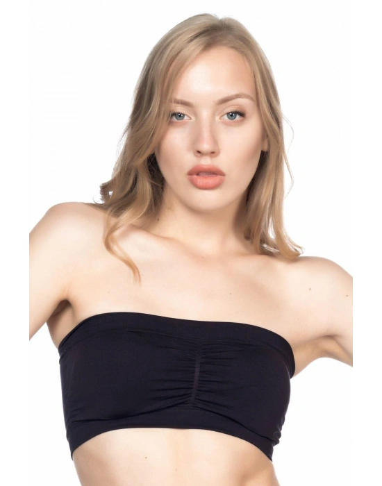 SİYAH MI Emay 4022 Pedli Straplez Korse