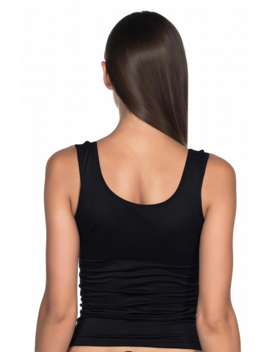 SİYAH MI Emay 5002 Soft Kalın Askılı Uzun Atlet