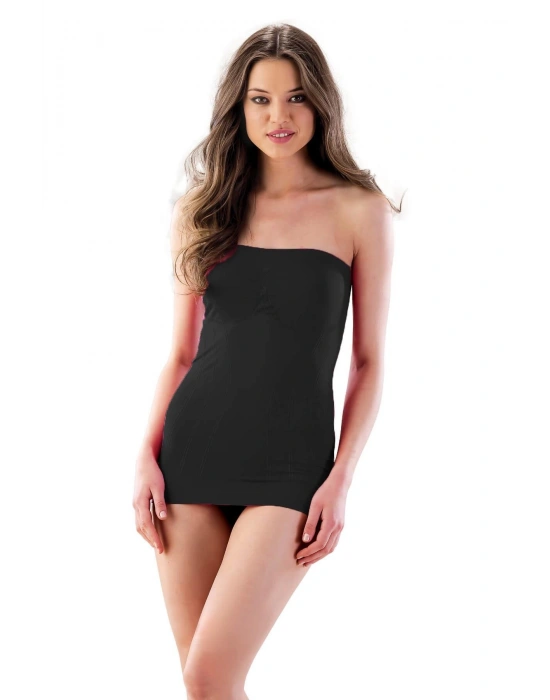 SİYAH MI Emay 5005 Soft Desenli Straplez Atlet