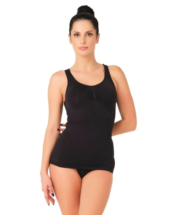 SİYAH MI Emay 5015 Kalın Askılı Atlet Korse