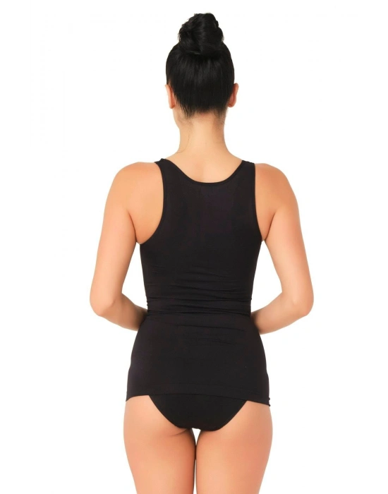 SİYAH MI Emay 5015 Kalın Askılı Atlet Korse