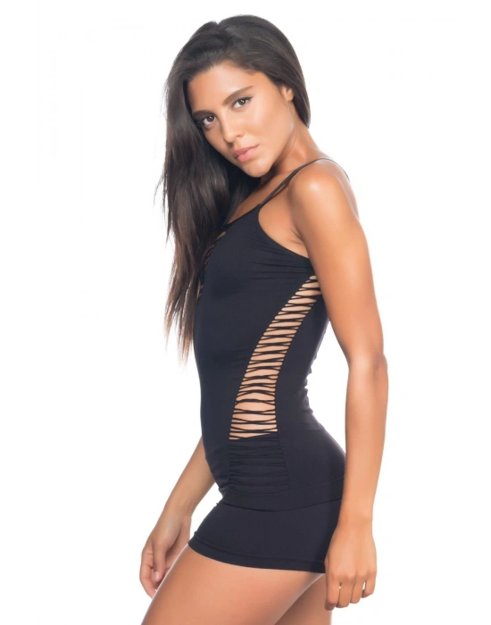 SİYAH MI Emay 5037 İp Askılı Fantazi Atlet Korse