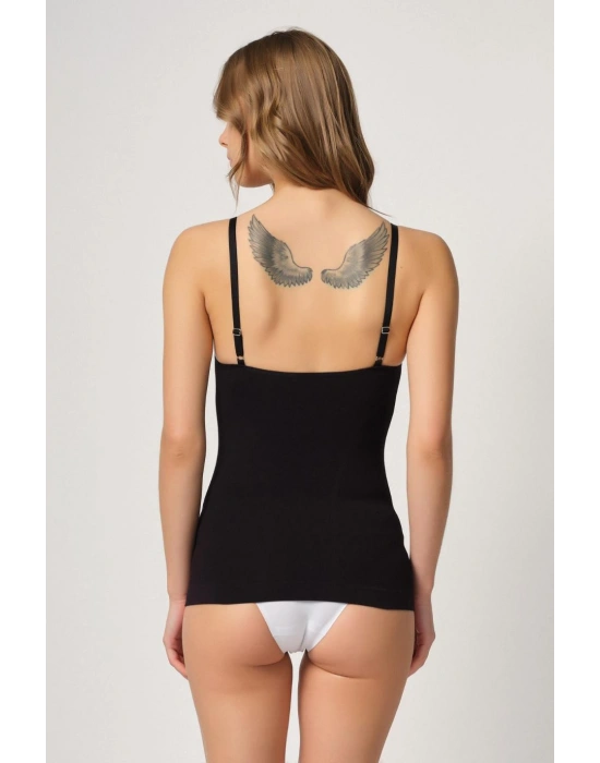 SİYAH MI Emay 5038 İp Askılı Fantazi Atlet Korse