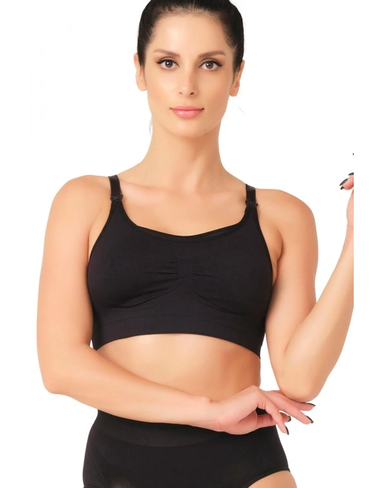 SİYAH MI Emay 5320 Agraflı Emzirme Sütyen