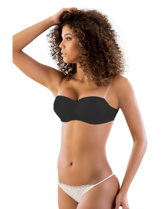 SİYAH MI Emay 702 Şeffaf Askılı Push-Up Sütyen