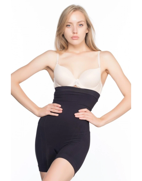 SİYAH MI Emay 7026  Yüksek Bel Paçalı Korse