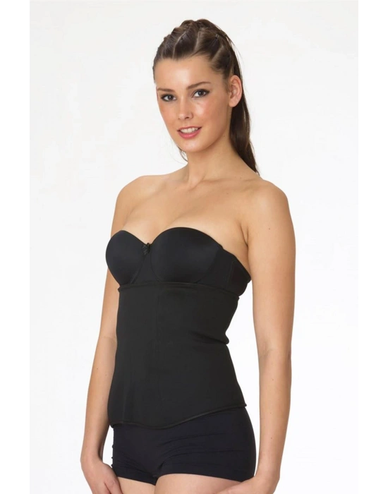 SİYAH MI Emay 9153 Cırtlı Uzun Bel Korse