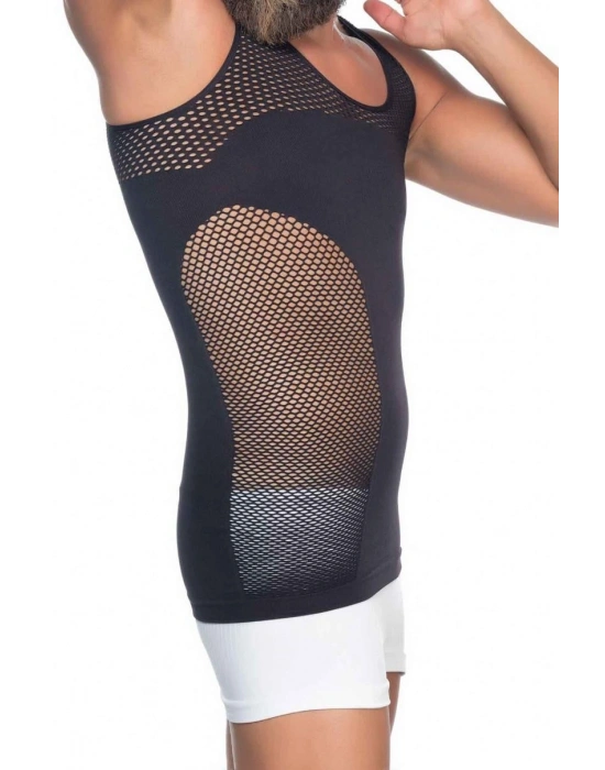 SİYAH MI Emay E1006 Fileli Erkek Korse Atlet