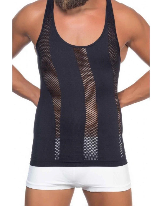 SİYAH MI Emay E1009 Fileli Erkek Korse Atlet