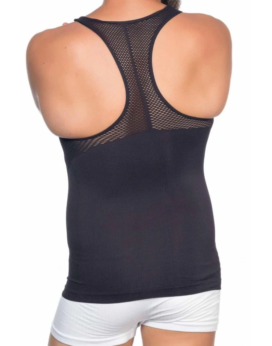 SİYAH MI Emay E1009 Fileli Erkek Korse Atlet