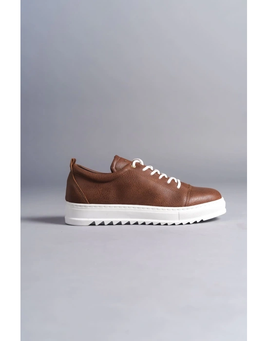 Slw152 Cool Bağcıklı Cilt Erkek Günlük Spor Cbt - Taba Erkek Klasik Ayakkabı