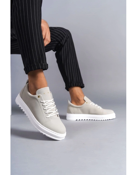 Slw152 Cool Bağcıklı Süet Erkek Günlük Spor Sbt - Gri Erkek Klasik Ayakkabı