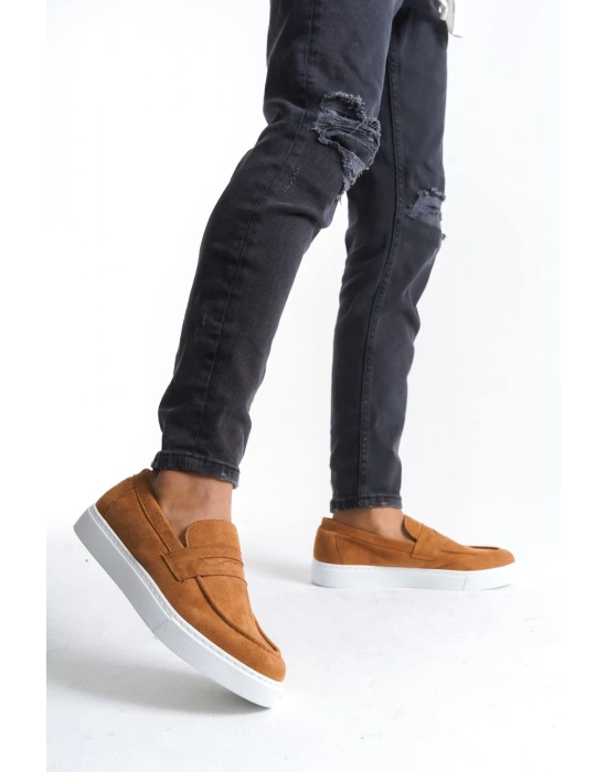 SLW180 Estilo X Bağcıksız Süet Erkek Günlük Spor Klasik Ayakkabı SBT - Taba