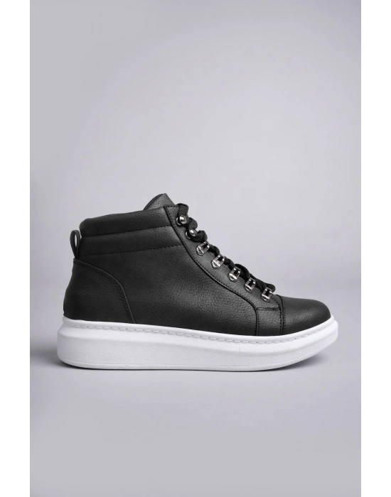 Slw206 Ottawa Bağcıklı Cilt Erkek Günlük Spor Bt - Siyah Erkek Bot