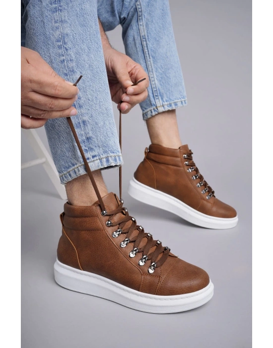 Slw206 Ottawa Bağcıklı Cilt Erkek Günlük Spor Bt - Taba Erkek Bot