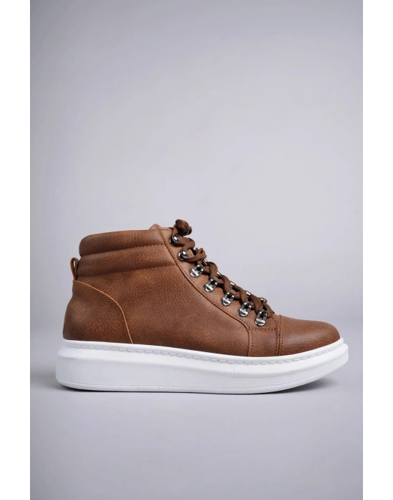 SLW206 Ottawa Bağcıklı Cilt Erkek Günlük Spor Bot BT - Taba