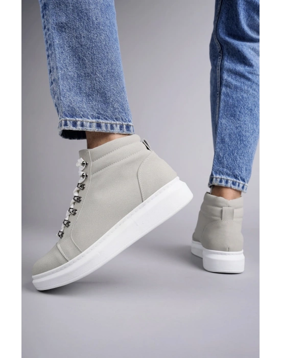 SLW206 Ottawa Bağcıklı Süet Erkek Günlük Spor Bot BT - Gri