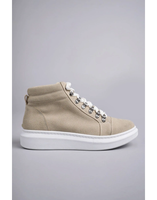 SLW206 Ottawa Bağcıklı Süet Erkek Günlük Spor Bot BT - Krem