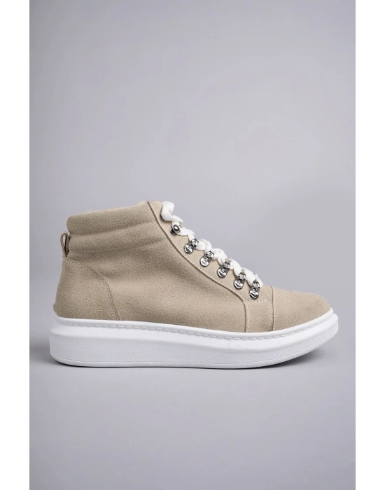 Slw206 Ottawa Bağcıklı Süet Erkek Günlük Spor Bt - Krem Erkek Bot