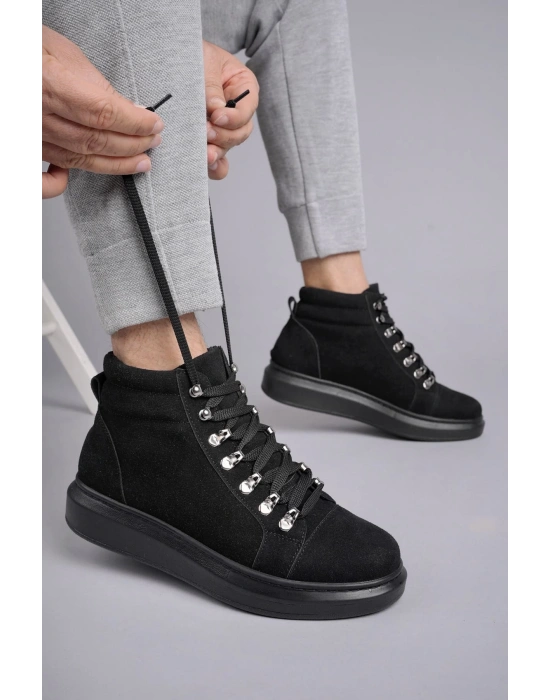 Slw206 Ottawa Bağcıklı Süet Erkek Günlük Spor St - Siyah Erkek Bot