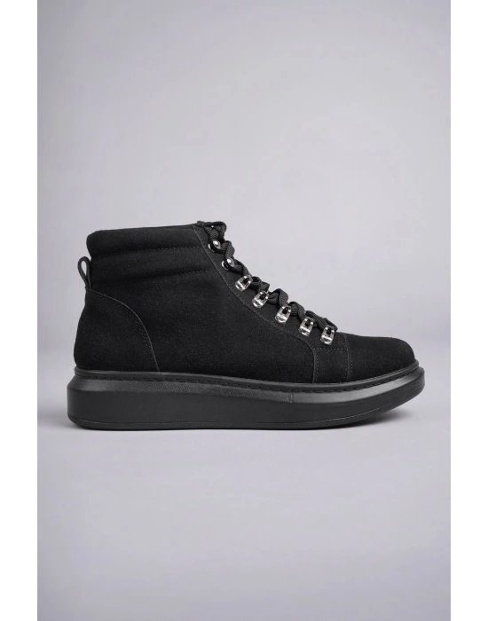 Slw206 Ottawa Bağcıklı Süet Erkek Günlük Spor St - Siyah Erkek Bot