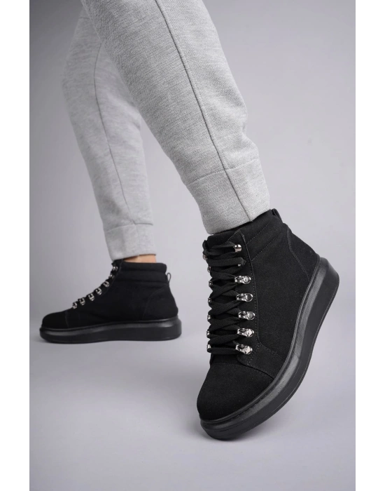 Slw206 Ottawa Bağcıklı Süet Erkek Günlük Spor St - Siyah Erkek Bot