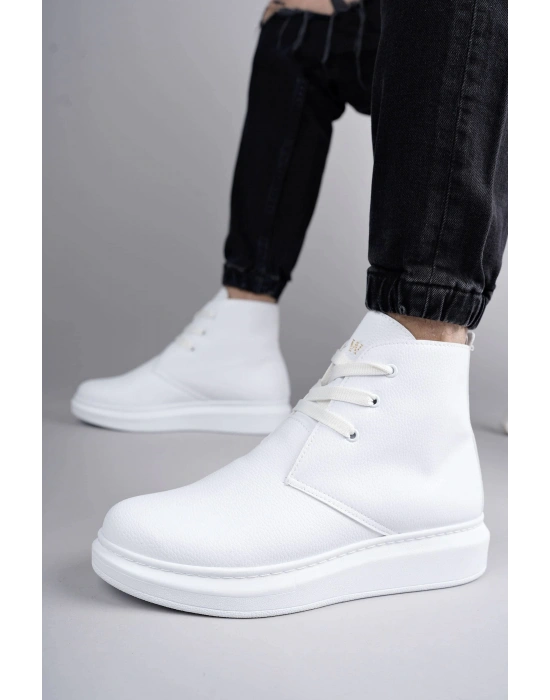 Slw207 Oslo Bağcıklı Cilt Erkek Günlük Spor Bt - Beyaz Erkek Bot