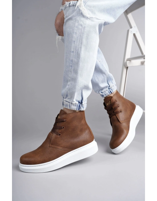 Slw207 Oslo Bağcıklı Cilt Erkek Günlük Spor Bt - Taba Erkek Bot