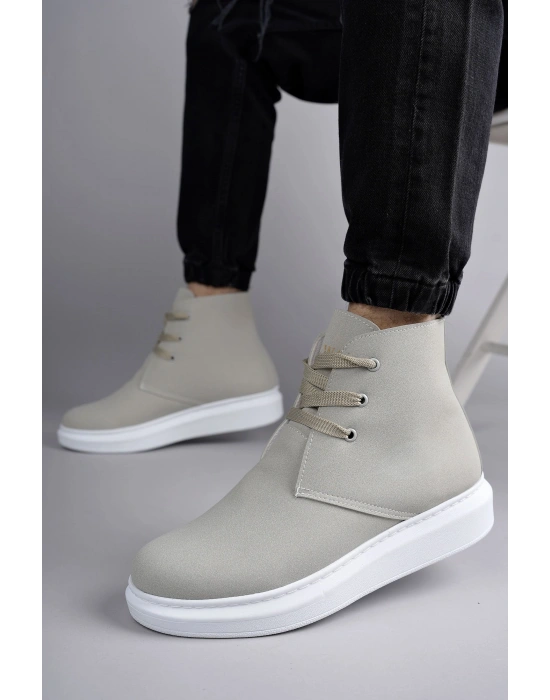 SLW207 Oslo Bağcıklı Süet Erkek Günlük Spor Bot BT - Gri