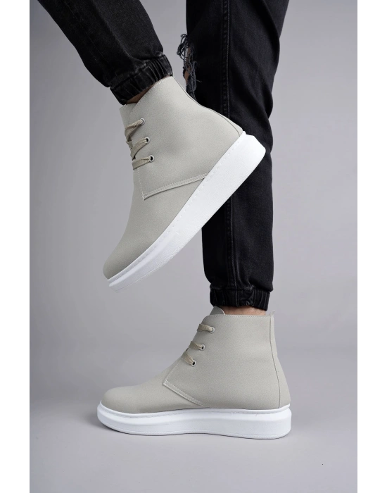 SLW207 Oslo Bağcıklı Süet Erkek Günlük Spor Bot BT - Gri