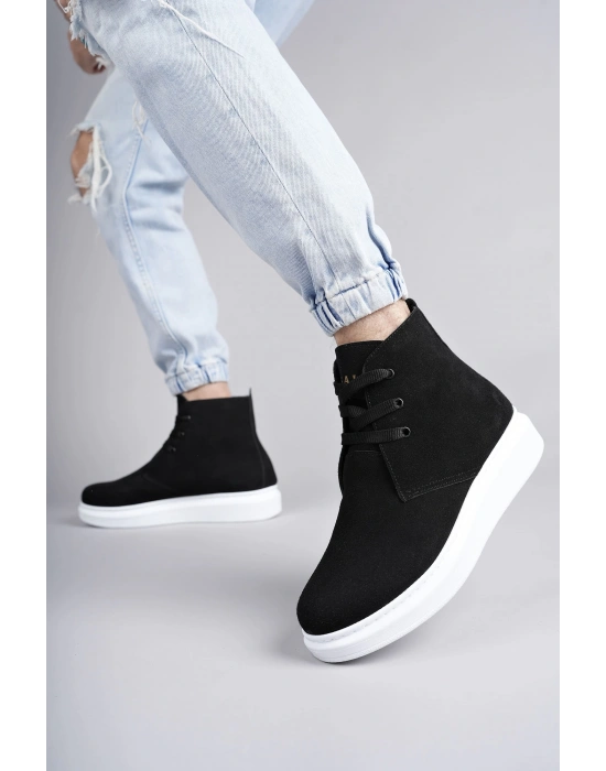 Slw207 Oslo Bağcıklı Süet Erkek Günlük Spor Bt - Siyah Erkek Bot