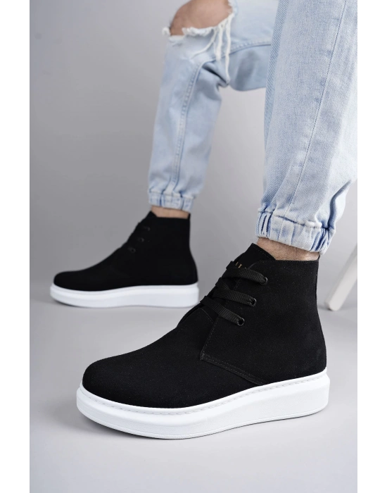 Slw207 Oslo Bağcıklı Süet Erkek Günlük Spor Bt - Siyah Erkek Bot